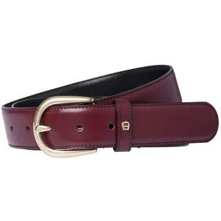 Aigner Gürtel Basic mit S-Schließe gold 126347, bordeaux-90 cm