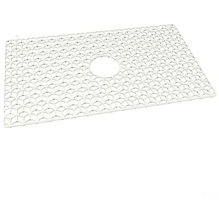 Besttoolifes Große Silikon-Spülbeckenschutzmatte, 78,7 x 48,3 cm, rutschfest, Küchenspüle, hitzebeständig, Abtropfgestell, Abtropffläche, anpassbar, Bauernhaus-Spülbeckeneinlage (Meter, weiß)