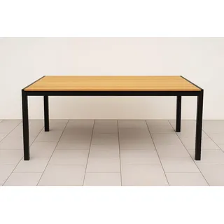 Tisch für 8 Personen, Terrassen-Gartentisch, Holz, 90 cm x 200 cm x 74 cm, WPC