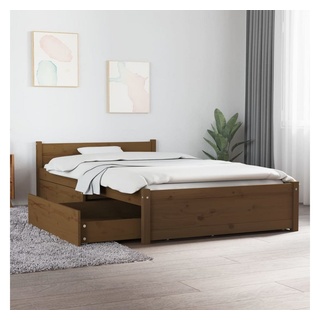 vidaXL Bett Bett mit Schubladen Honigbraun 90x200 cm braun 200 cm x 90 cm
