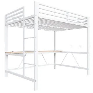 stilvora Hochbett 140 x 200 cm Metall/MDF weiß