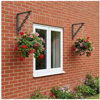 furnicato Wandregal Regalträger 14.5 x 14.5 x 3 cm Schwarz, 1-tlg., Wandwinkel mit vorgebohrten Löchern für dein Regal im Garten schwarz 14.5 cm x 14.5 cm x 3 cm