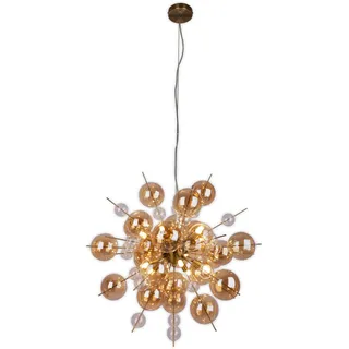NÄVE Explosion 10-flg. Ø 65 cm amberfarbene Glaskugeln