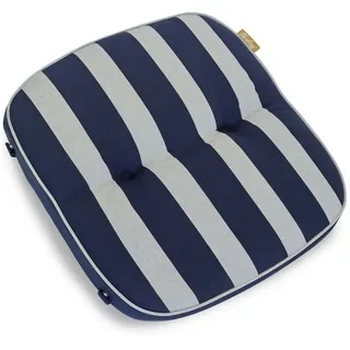 Herlag Hockerauflage Tilly, 55x50x7cm Blockstreifen Blau-Gestreift Fleckschutz blau 7 cm