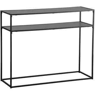 Boxxx Konsolentisch, Schwarz, Metall, Holzwerkstoff, rechteckig, eckig, Flachrohr, 32x79x100 cm, Bsci, einfacher Aufbau, Wohnzimmer, Wohnzimmertische, Konsolentische