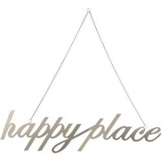 Schriftzug HAPPY PLACE ca. 39cm, silber