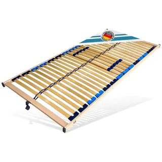 Lattenrost Lattenrost 28 Leisten, nicht verstellbar, Mittelgurt, MONTIERT, Matratzen Perfekt, Kopfteil nicht verstellbar, Fußteil nicht verstellbar, solider Lattenroste, made in Germany beige 70 cm x 200 cm x 6 cm