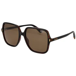 Polaroid PLD 6219/S Damen-Sonnenbrille Vollrand Quadratisch Kunststoff-Gestell, braun