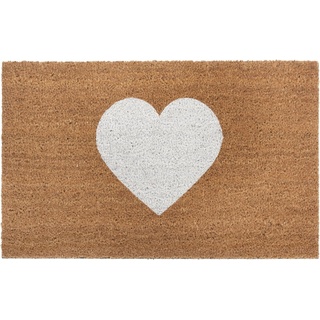 Fußmatte Mix Mats Kokos Heart, HANSE Home, rechteckig, Höhe: 15 mm, Kokos, Schmutzfangmatte, Outdoor, Rutschfest, Innen, Kokosmatte, Flur braun