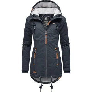 Ragwear Winterjacke "Zuzka Winter", Damen, Gr. 4XL (48), blau (navy), Außenmaterial: 100% Polyester. Innenfutter: 100% Polyester.