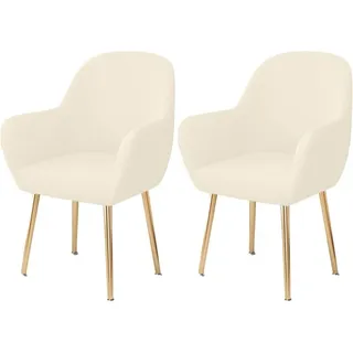 Elastischer Stuhlbezug Mit Armlehnen, Abnehmbar, Waschbar, Aus Weichem Spandex, Für Bürostühle – Beige – 2 Stück