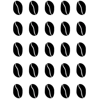 Samunshi® Wandtattoo Kaffeebohnen Wandtattoo Kaffee Küche 22 x 30cm schwarz