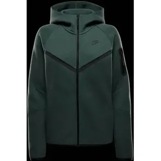 NIKE Damen Unterjacke W NSW TCH FLC WR FZ HDY 2, Größe L in Schwarz VINTAGE GREEN/BLACK