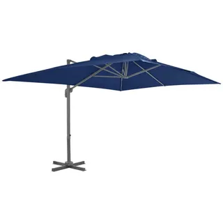vidaXL Ampelschirm mit Aluminium-Mast 400 x 300 cm Azurblau