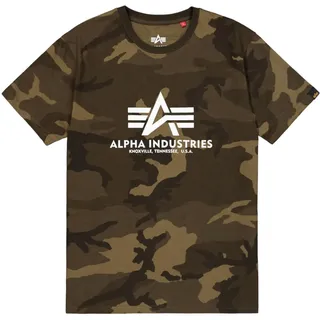 Alpha Industries Basic Camo Kurzarm-T-Shirt Olive Camo XL