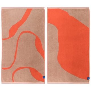 Mette Ditmer - Nova Arte Handtuch, 50 x 90 cm, latte / orange (2er-Set)