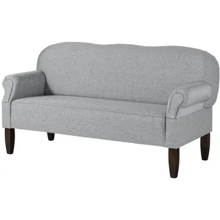 Massivmoebel24 Küchensofa, Grau, Kunststoff, Echtholz, 188x97x78 cm, Wohnzimmer, Sofas & Couches, Sofas