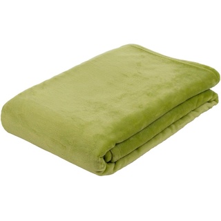Wohndecke »Memphis«, in tollen Unifarben, Kuscheldecke, 10473829-0 grün B/L: 150 cm x 200 cm