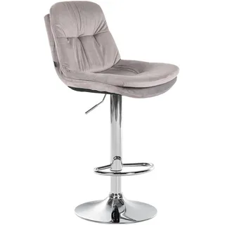 deluke Barhocker MITUN 46 x 54 x 94 cm Grau/Silber