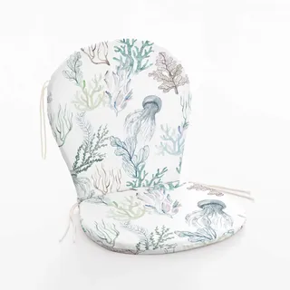 BELUM | Sitzkissen für den Außenbereich - Maße: Sitzfläche 48 x 42 cm, Rückenlehne 48 x 48 cm | Modell: 0120-401