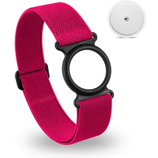 Diasticker® | Freestyle Libre 2 - Fixierband | Flexibel - Wasserfest - Starker Halt | Sensor-Schutz, Fixierung für Freestyle Libre Sensor | Ring: Schwarz (Small: 18-25 cm, Pink)