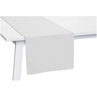 PICHLER Tischband Pichler Tischläufer Lexa aus 100% Leinen, 50 x 150 cm, brilliantweiß (1-tlg) weiß