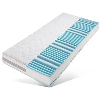 Taschenfederkernmatratze Dynamic Gel TFK, Hn8 Schlafsysteme, 26 cm hoch, optimale Körperunterstützung dank Gelschaum & ideale Luftzirkulation weiß 80 cm x 200 cm x 26 cm