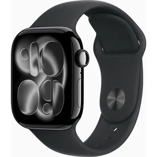 Apple Watch Series 11 GPS 42mm Jet Black Aluminium Sport Band black M/L
