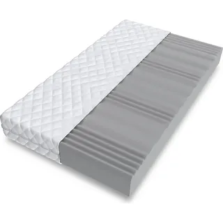 Matratze 160x200 cm COMFORT Plus 7 Zonen H4 Kaltschaum HR-Schaum Höhe ca. 12 cm - Weiß