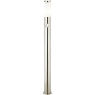 Brilliant Außenstandleuchte Edelstahl 80 cm mit Bewegungsmelder silber