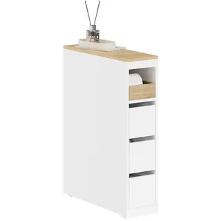 SoBuy Zara Nischenschrank 60 x 20 x 82,3 cm Weiß Spanplatte