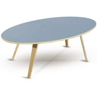 dasmöbelwerk Couchtisch Couchtisch Beistelltisch Skandinavisch Tisch ARVIKA oval 120cm Blau blau