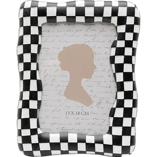 Kare Checker Klassisch Schwarz/Weiß 13x18 cm 3er Set