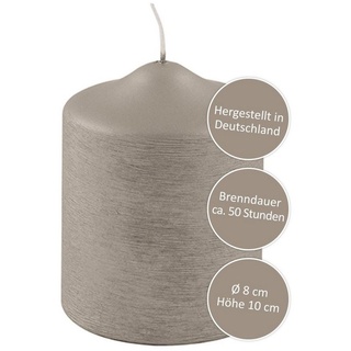Fink Kerze CANDLE - grau - DH 8x10 cm