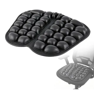 Omgoods – Ergonomisches, aufblasbares Sitzkissen – Entlastung für Stuhl und Autositz - Schwarz