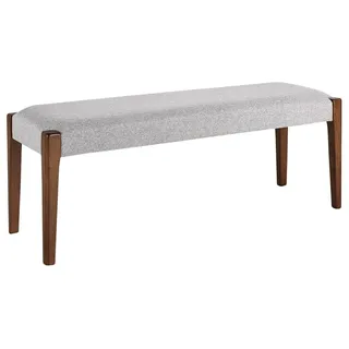 Beliani Bettbank ELYRIA in Grau/Braun - (W) 122 x (H) 48 x (L) 40 cm | Gr.: onesize