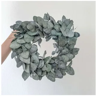 LYKKE & You Adventskranz Adventskranz Trockenblumen "Eukalyptus green"