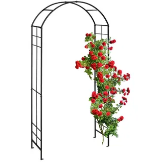 Relaxdays Rosenbogen 224 x 110 x 41 cm Schwarz