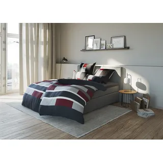 OTTO home Etienne Gestreift Rot 155 x 220 cm + 2 x 80 x 80 cm