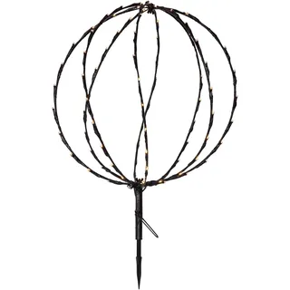 Star Trading Dekoleuchte Kunststoff, Metall Ø 40 cm, 54,0 cm hoch, Batterie, schwarz