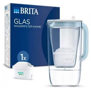 BRITA Wasseraufbereiter Glas Kanne Model One - Wasserfilter-Kanne - Glas-weiss, 2,5 l, (Set) weiß