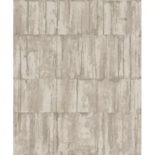 Rasch Vliestapete Rasch Vliestapete, Metalloptik Industrial Look, beige grau beige|braun
