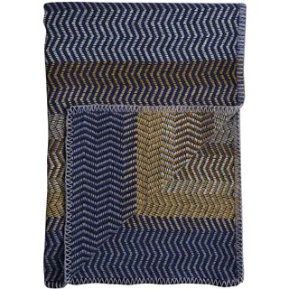 Røros Tweed Fri Wolldecke 150 x 200 cm Blau