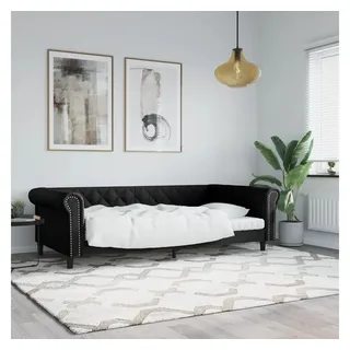 vidaXL Tagesbett 100 x 200 cm Schwarz