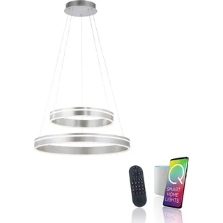 Paul Neuhaus Q VITO 3-flg. LED 59 cm rund silber