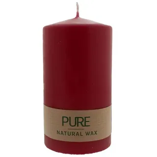 Richard Wenzel PURE Natural Wax Stumpenkerze 130 x 70 mm karminrot