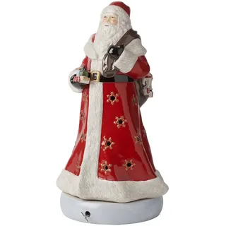 Villeroy & Boch - Christmas Toy's Memory Santa Weiß, Weihnachtsdeko, Spieluhr Weihnachten, Deko Modern, Dekoration für Wohnzimmer, Flur oder Hauseingang, Dekoartikel Xmas, Hartporzellan