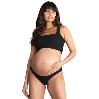 Seraphine Bikini-Hose Seraphine Strukturierte Umstands-Bikinihose (1-St) schwarz XS