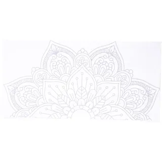 Cabilock 42x82cm Mandala Wandtattoo Weiß Abnehmbarer Wandaufkleber Für Schlafzimmer Und Wohnzimmer Selbstklebende Tapete Aus Pvc Einfache Anbringung Glatten Oberflächen Dekoratives