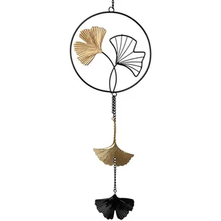 formano Hängedekoration Gingko, Höhe: 1cm, Farbe: Schwarz, Motiv: Blatt schwarz